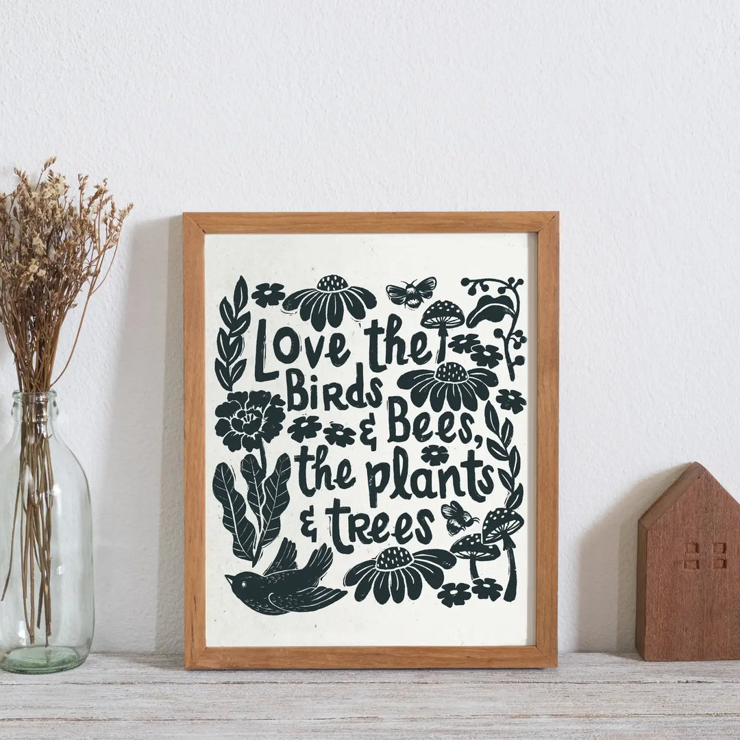 Love Birds & Bees Art Print