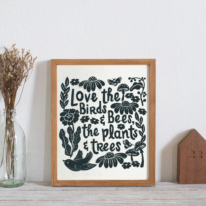 Love Birds & Bees Art Print