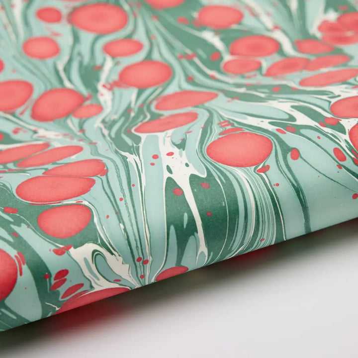 Hand Marbled Gift Wrap Sheets - Cosmos Festive Mix (Roll)