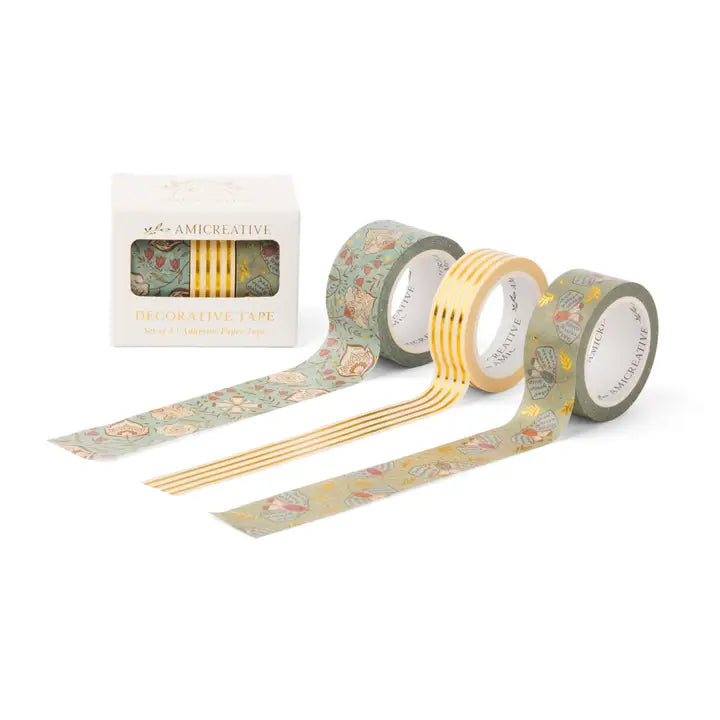 Washi Tape Set of 3 - Blue English Garden