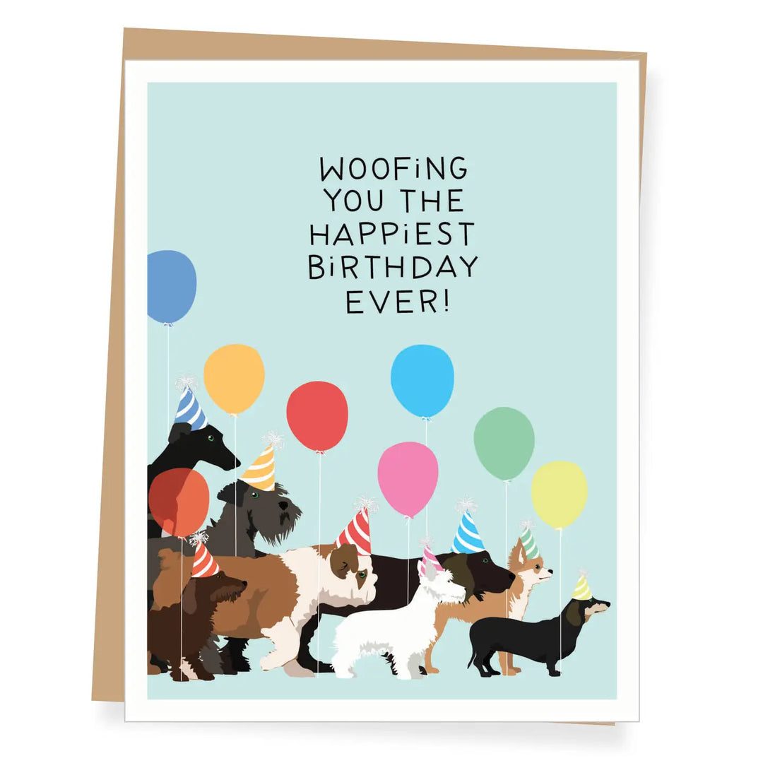 Dogwalk Birthday Party Card