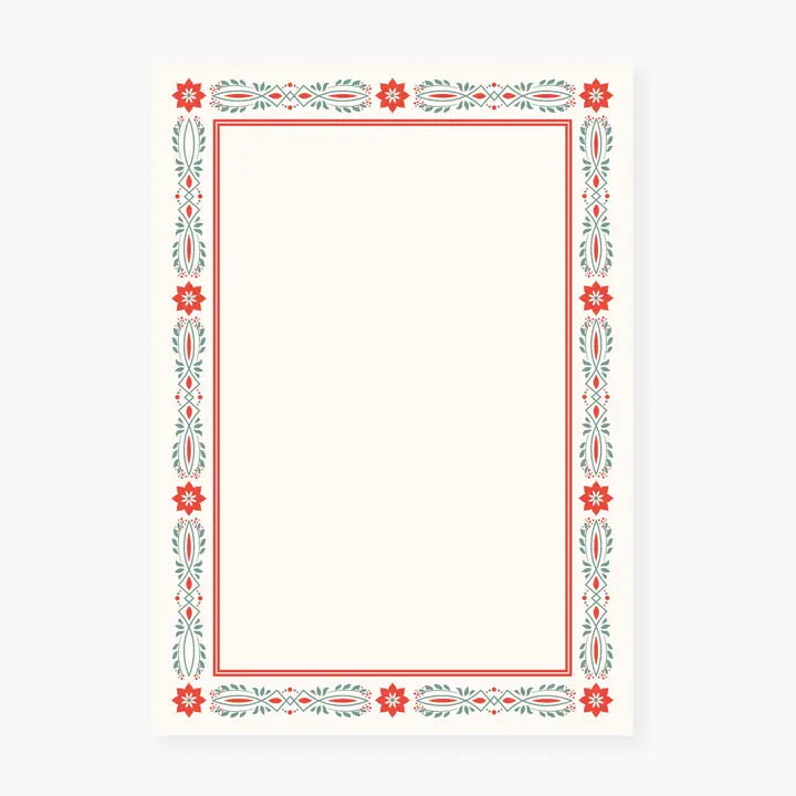 Folk Flora Holiday Chubby Notepad