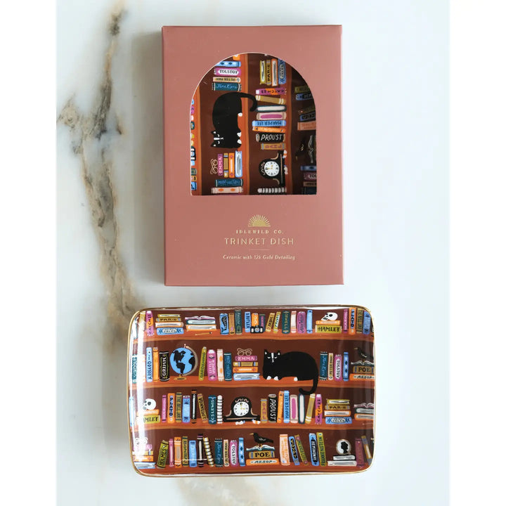 Porcelain Trinket Tray - Bookshelf