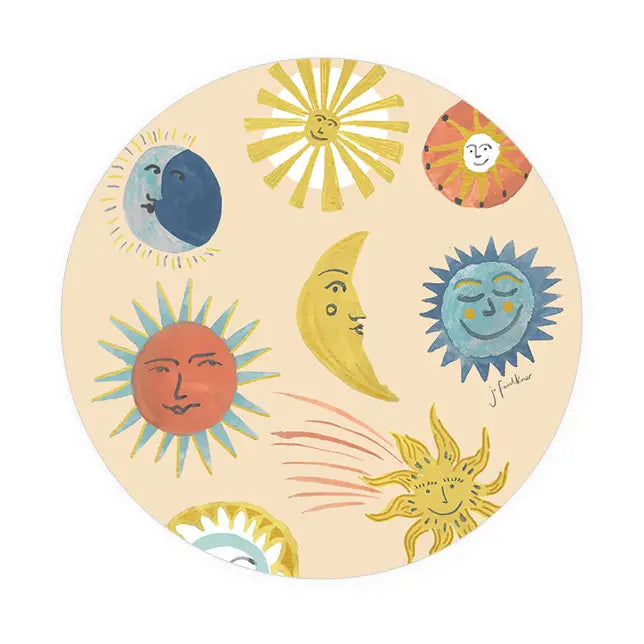 Sun and Moon Seedlings Coaster