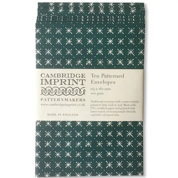 Patterned Flat Cards with Envelopes & Labels (Set of 10)