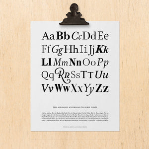 The Alphabet According to Serif Fonts
