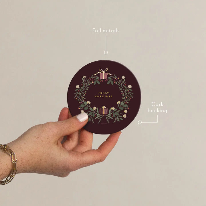 Christmas Wreath Seedlings Coaster