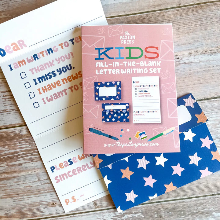 Kids Fill-in Fold Up Letter Set of 10 (Multiple Color Options!)