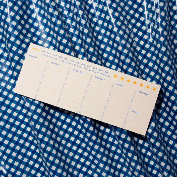 Weekly Planner - Risograph Notepad