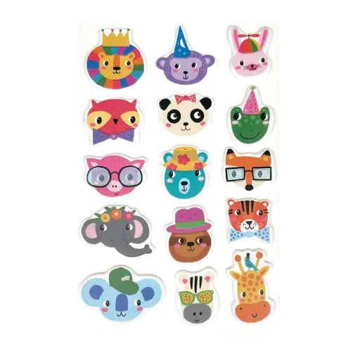Stickiville Party Animals Puffy Stickers