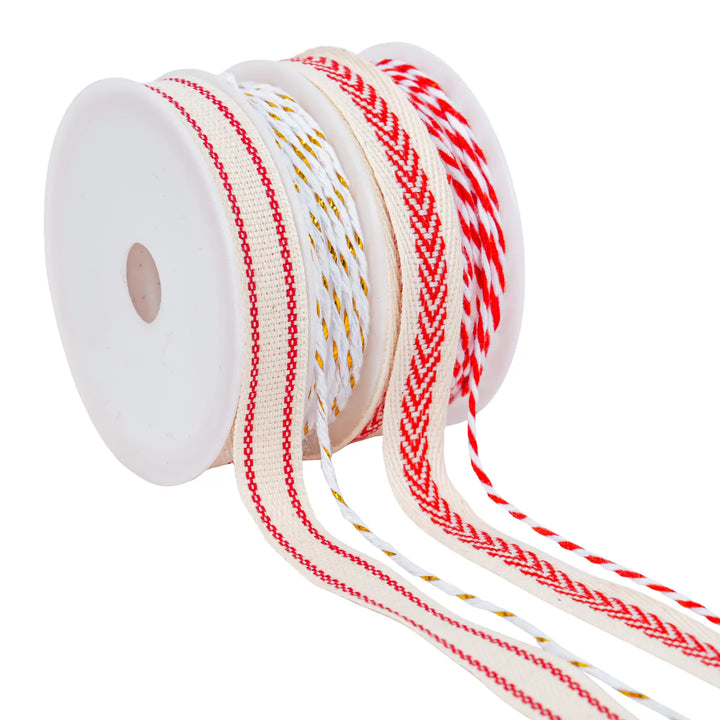 Vintage Folk Art Ribbon (Set of 4)