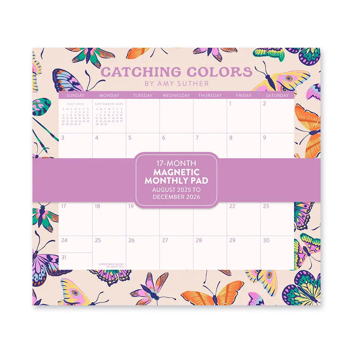 Catching Colors Magnetic Monthly Pad Calendar (Aug 2025 - Dec 2026)