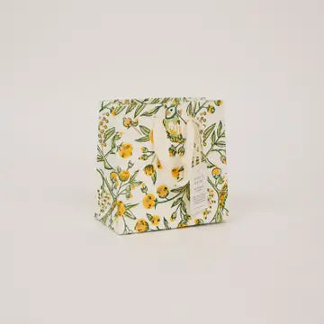 Hand Block Printed Gift Bags - Song Birds Sunshine