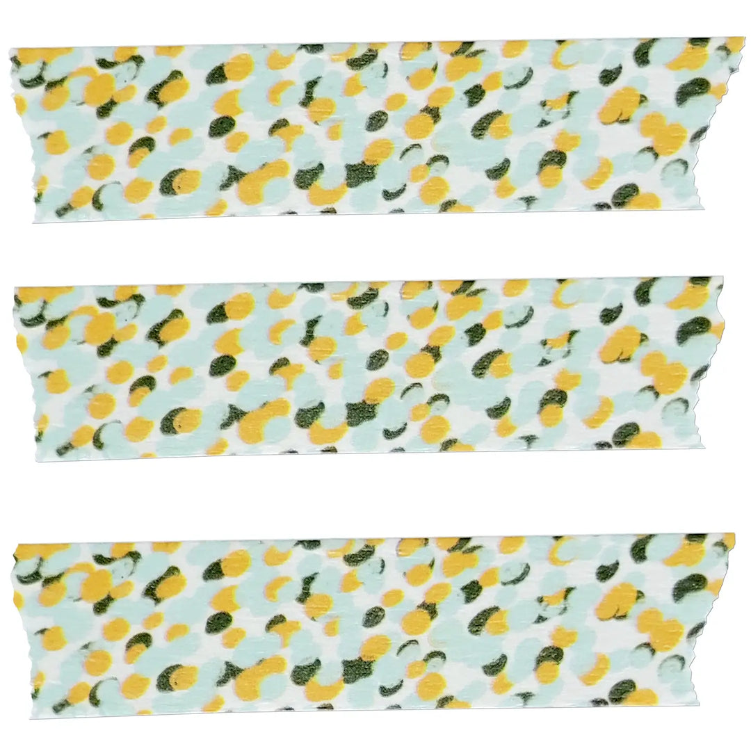 Confetti Dot Washi Tape - Aqua, Golden Yellow, and Green
