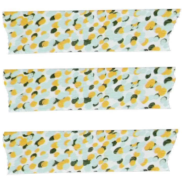 Confetti Dot Washi Tape - Aqua, Golden Yellow, and Green
