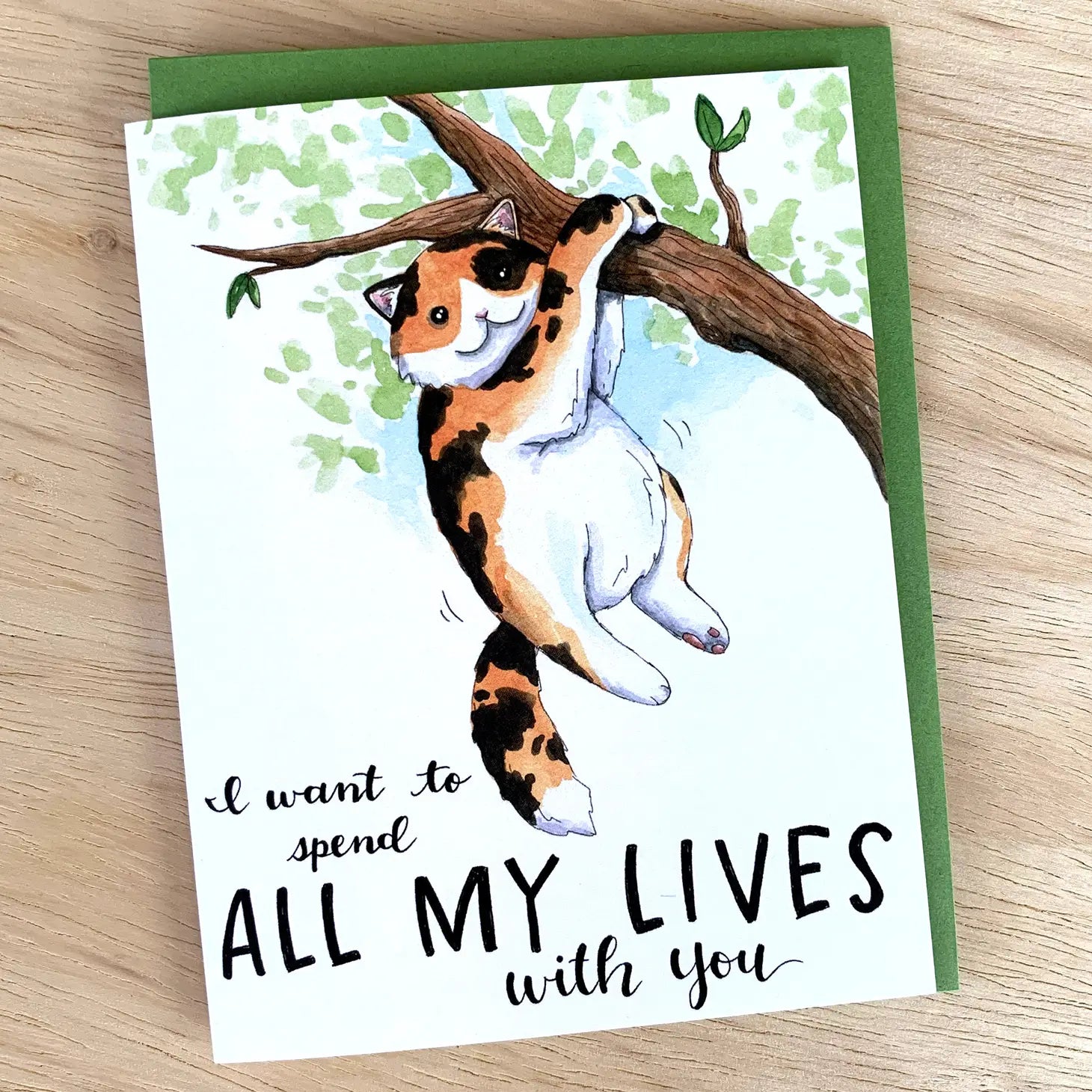 All My Lives Cat Anniversary Card