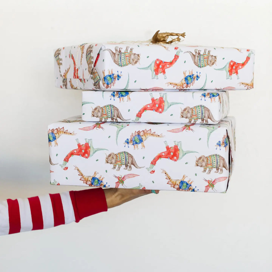 Festive Dinosaur Gift Wrap (Roll)