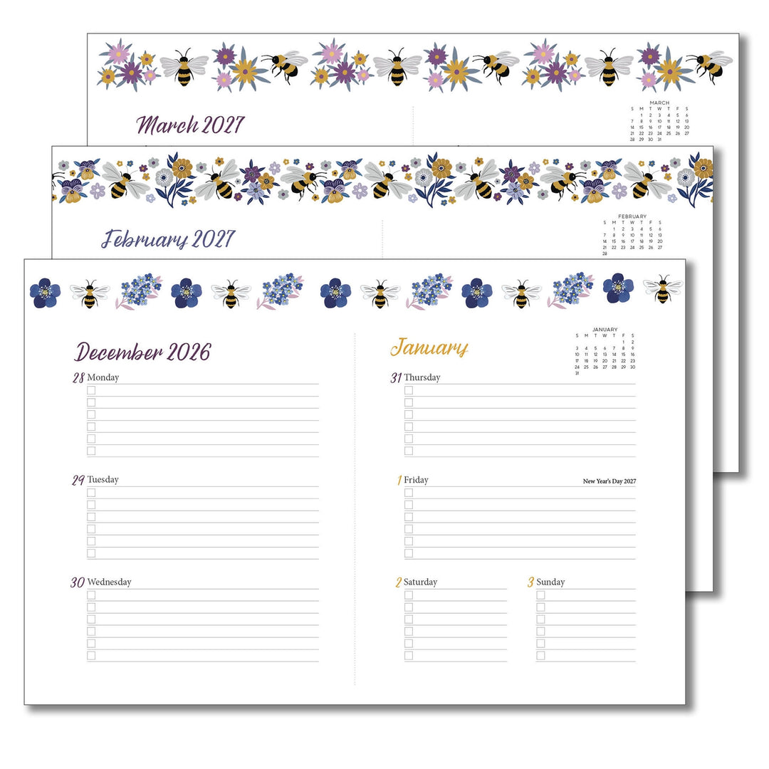 2027 Garden Bee High Note Softcover Planner