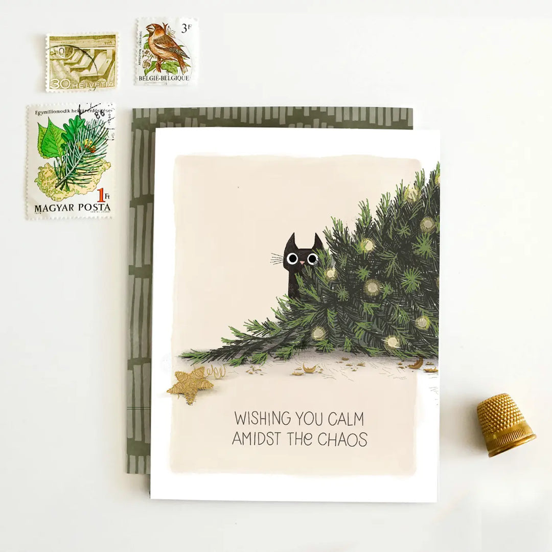 Cat Chaos Christmas Card