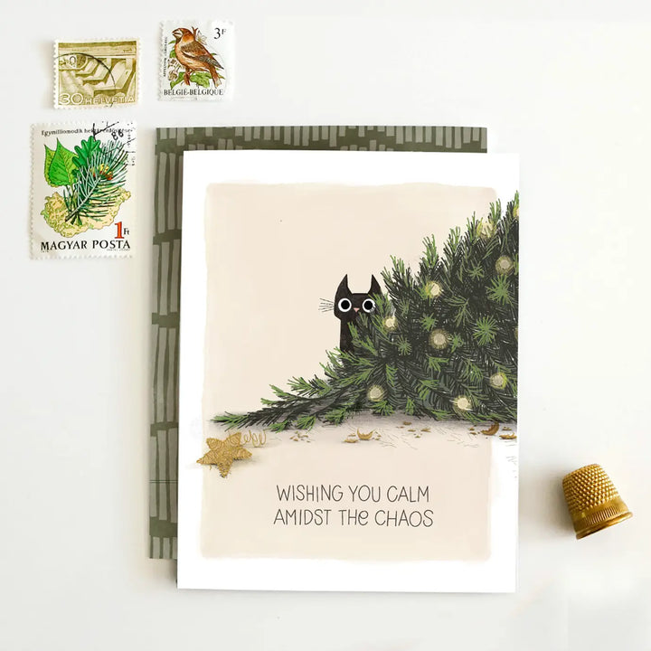 Cat Chaos Christmas Card