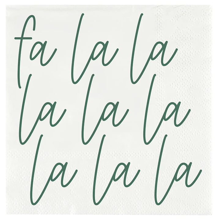 Ceramic Napkin Tray + Napkins - Fa La La La