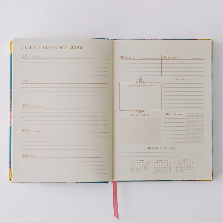 Mouse Vases 17-Month Medium Bound Planner (Aug 2025 - Dec 2026)