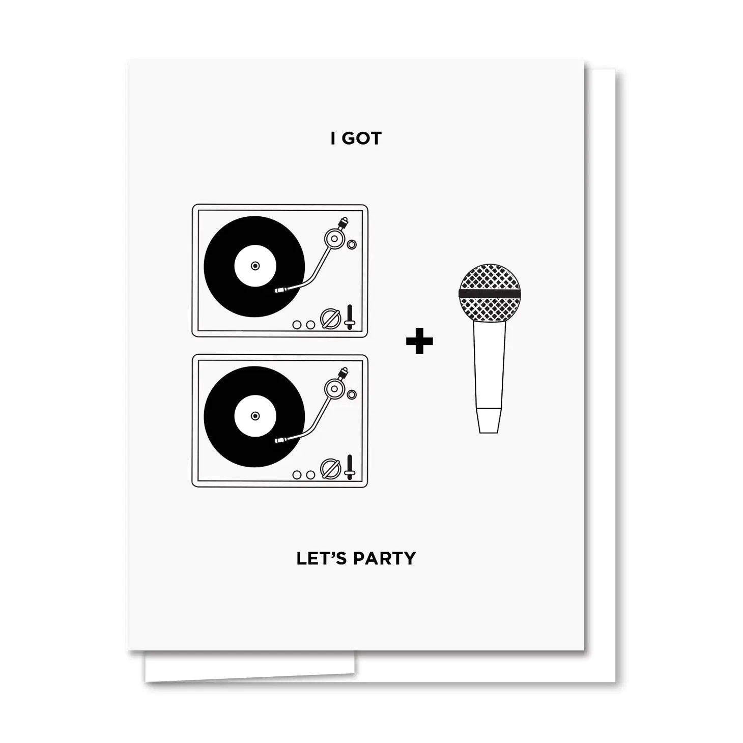 Two Turntables Congratulations Card