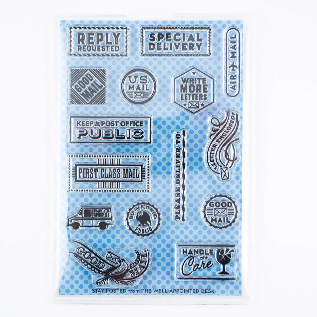 Stay Posted - 4"x6" Clear Stamp Set (15 Designs)