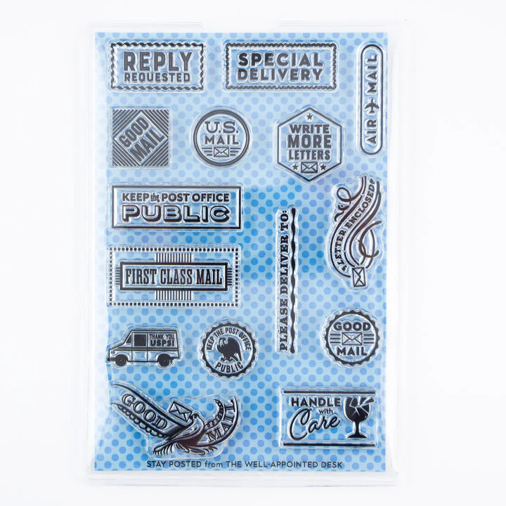 Stay Posted - 4"x6" Clear Stamp Set (15 Designs)