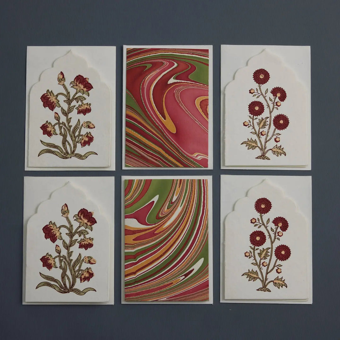 Boxed Artisan Notecard Set - Sandook Ruby