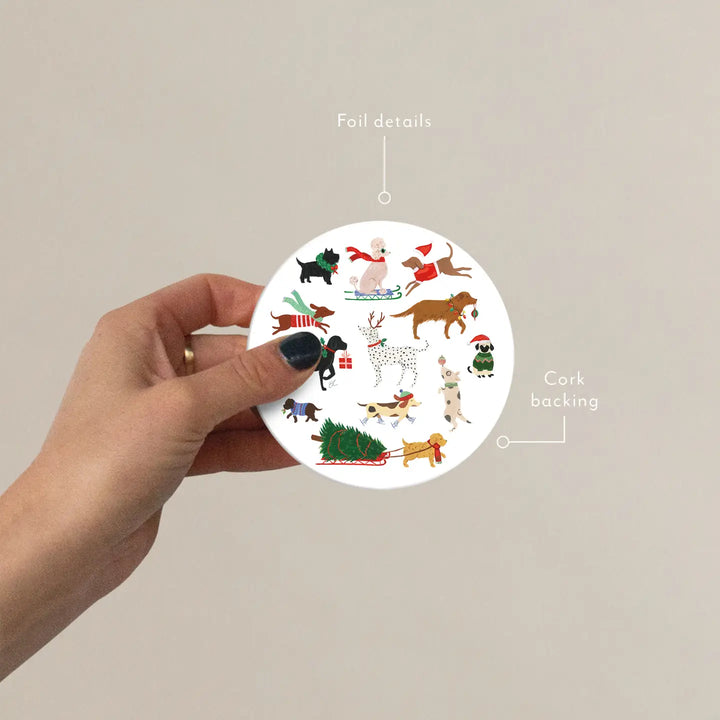 12 Dogs of Christmas Seedlings Coaster