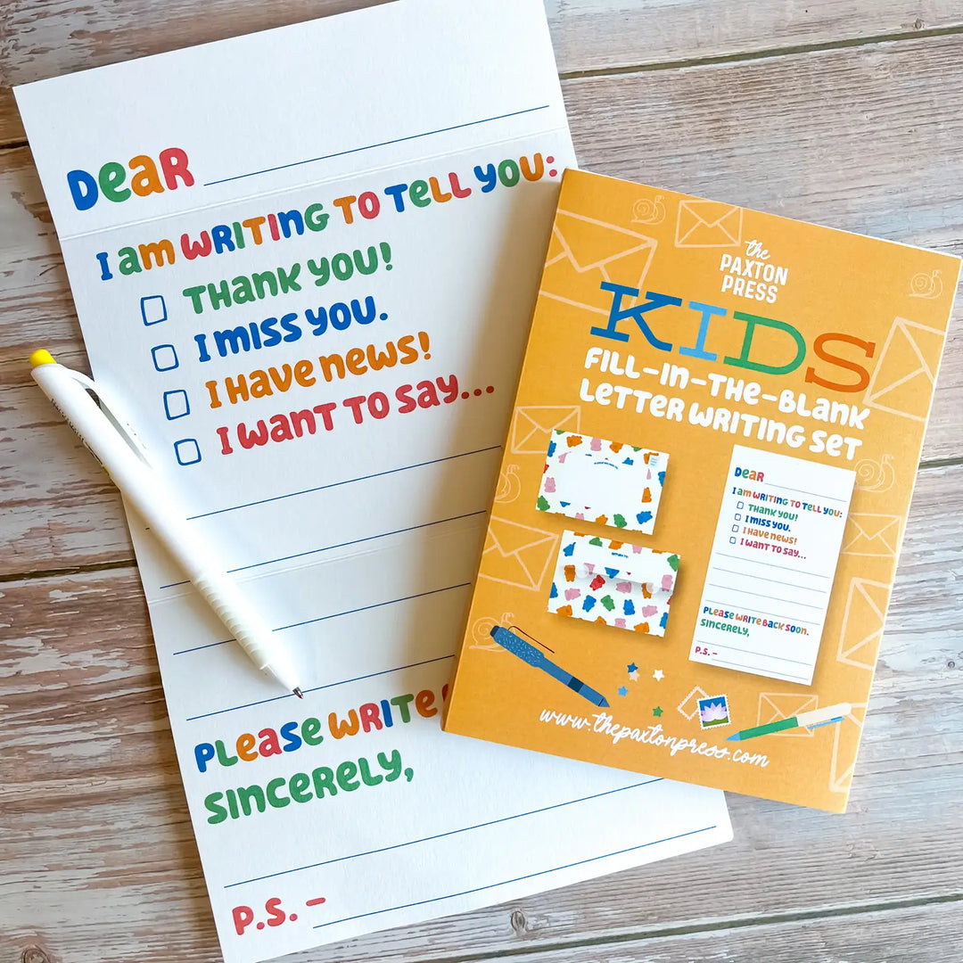 Kids Fill-in Fold Up Letter Set of 10 (Multiple Color Options!)