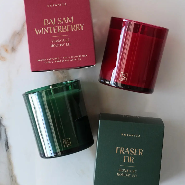 Botanica Holiday Candle: Balsam Winterberry, 12oz.