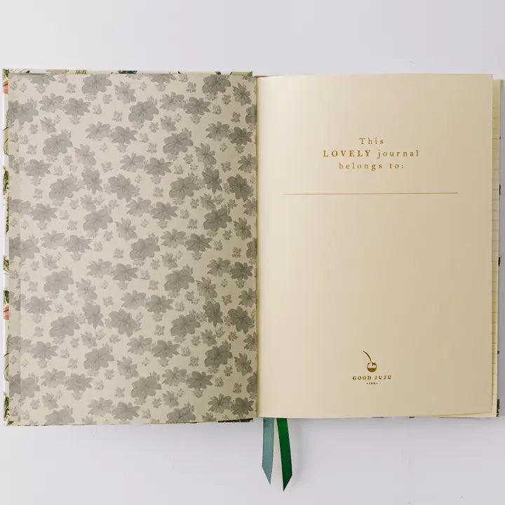 Swan Dance Floral Hardcover Notebook