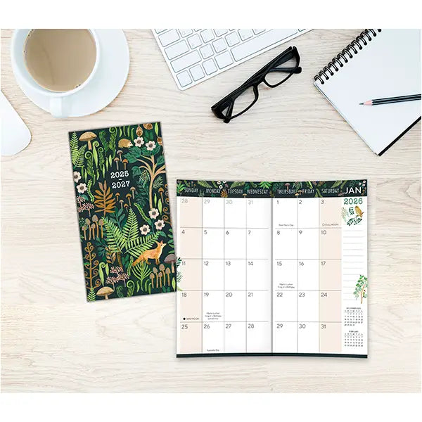 Woodland Mushrooms 2026 Two-Year-Plus Pocket Planner (Aug 2025 - Dec 2027)