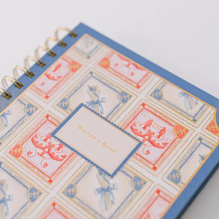 Stamp Pattern Writer's Spiral Notebook