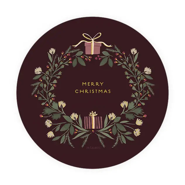 Christmas Wreath Seedlings Coaster
