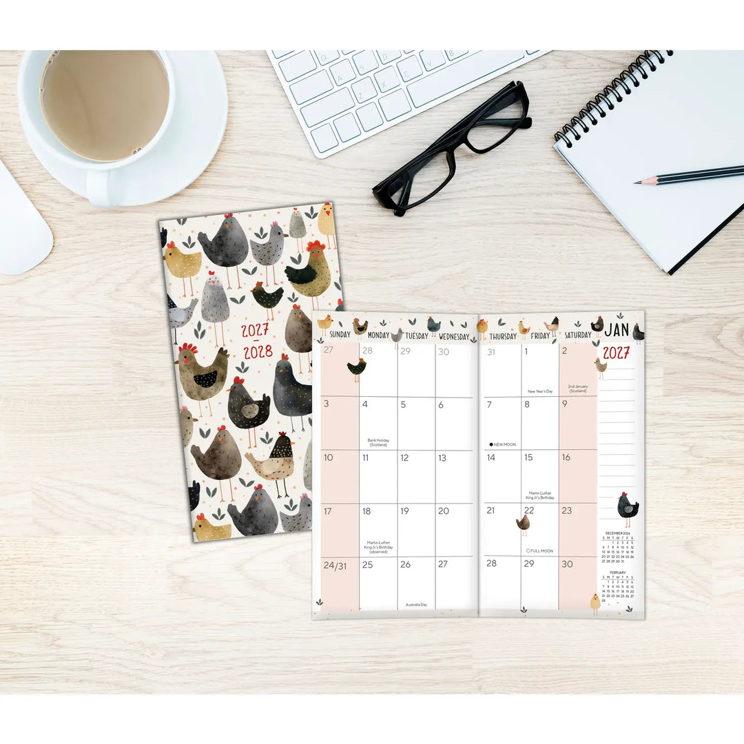 Happy Hens 2027 Two-Year-Plus Pocket Planner