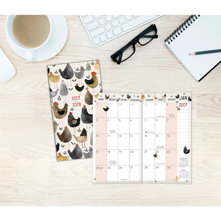 Happy Hens 2027 Two-Year-Plus Pocket Planner