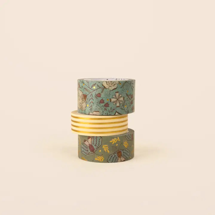 Washi Tape Set of 3 - Blue English Garden