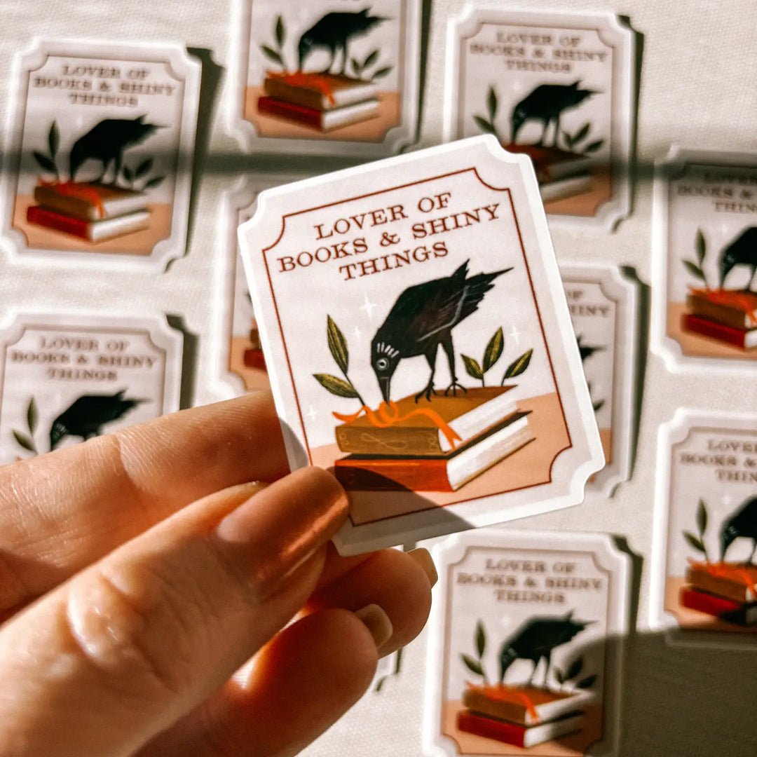 Bookish Crow Vinyl Sticker