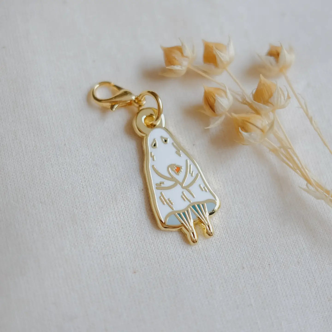 Shy Ghost Notebook Charm