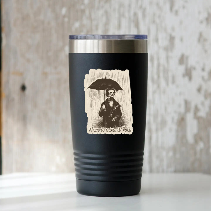 When It Rains It Poes Sticker