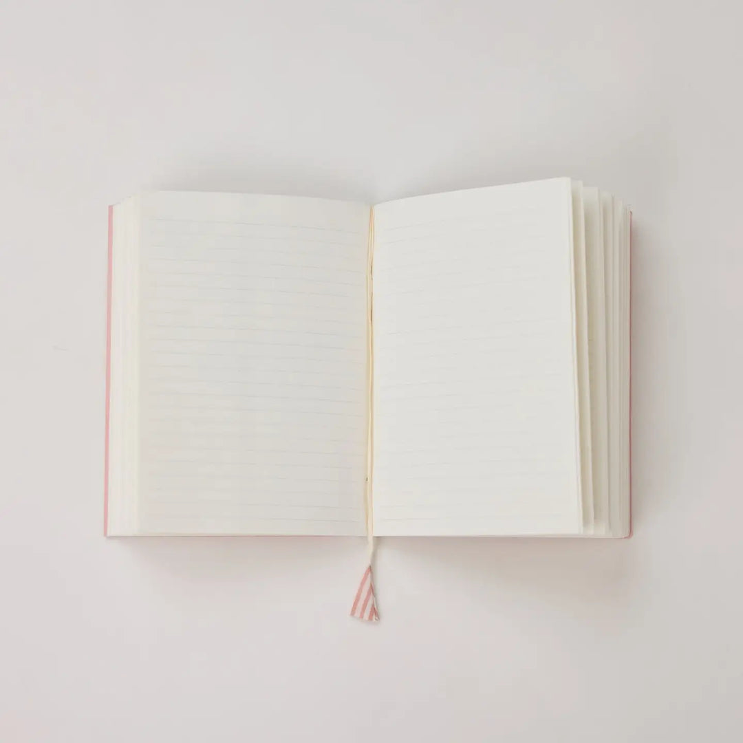 Block Printed Ruled Notebook (A5) - Marigold Glitz Blush