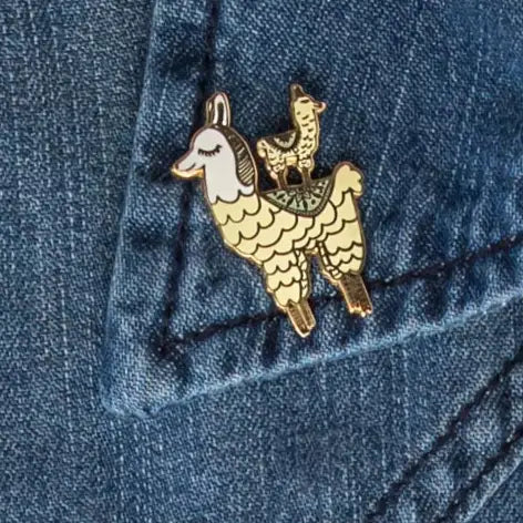 Mama Llama Hard Enamel Pin