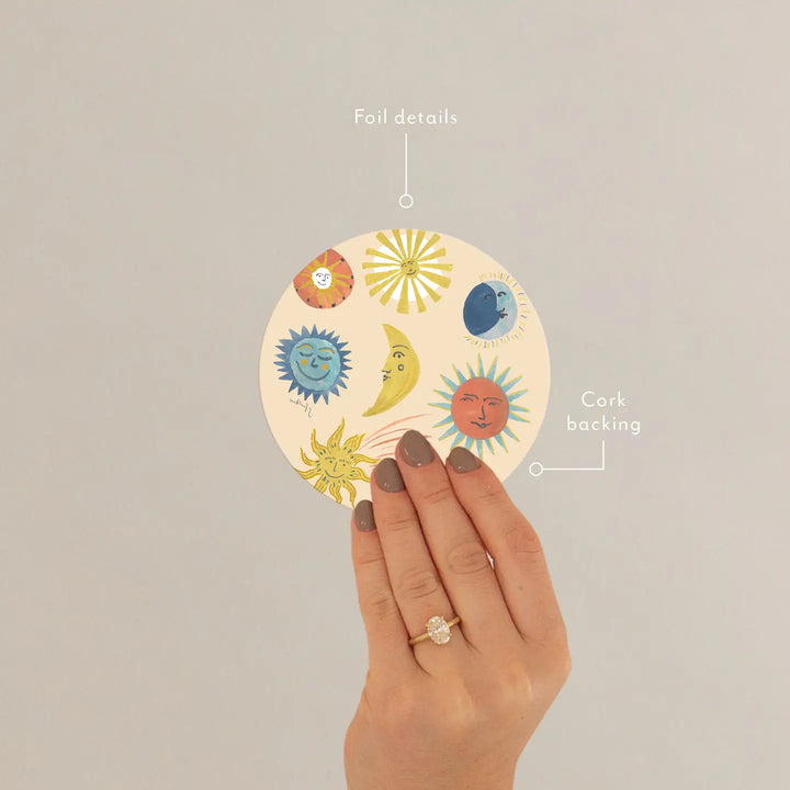 Sun and Moon Seedlings Coaster