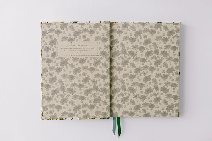 Swan Dance Floral Hardcover Notebook