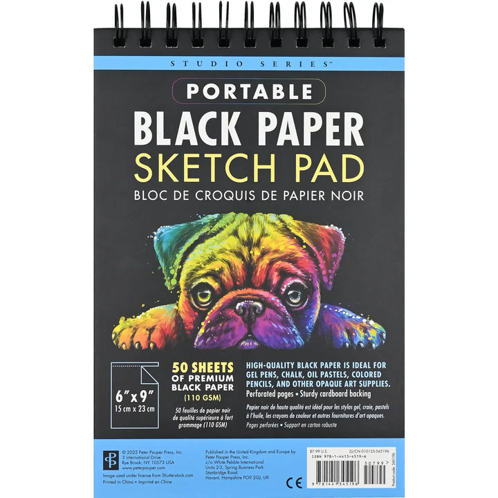 Studio Series Portable Black Paper Sketch Pad