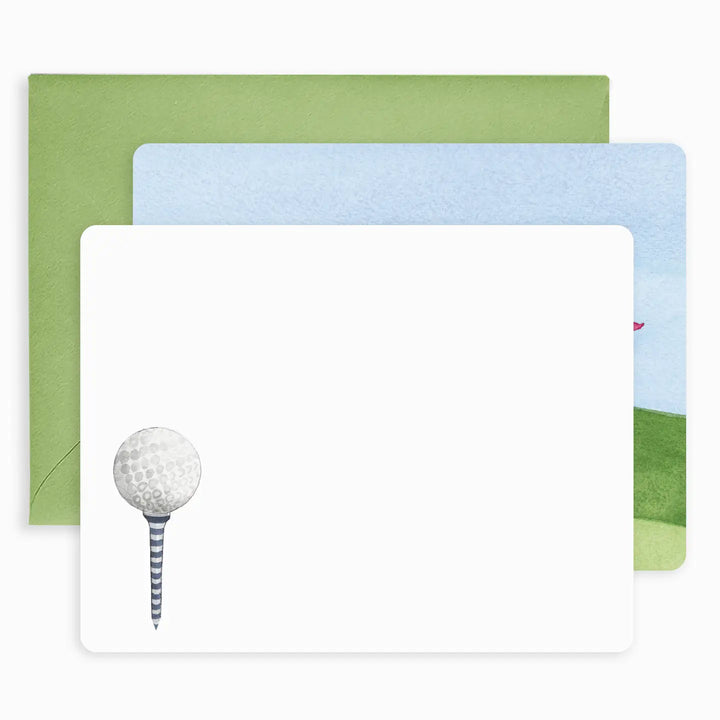 Golf Tee Flat Notes (Set of 8)
