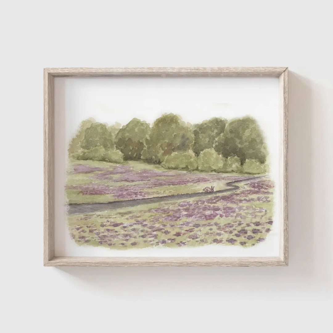 Rabbit in Verbena Art Print